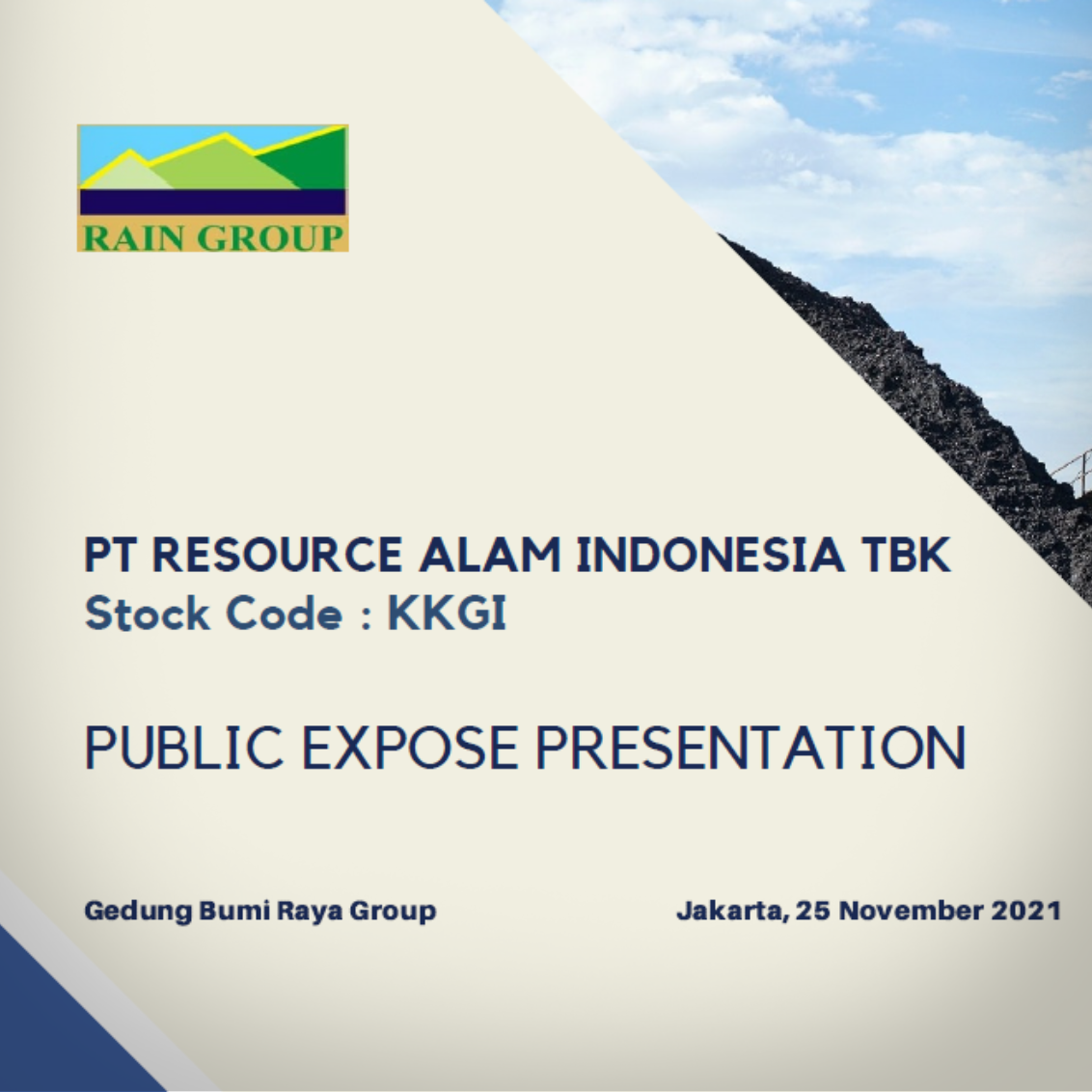 Public Expose Publik PT Resource Alam Indonesia Tbk 2021