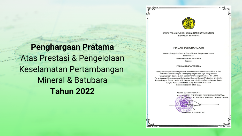 Perhargaan Pratama Keselamatan Pertambanan 2022 PT Resource Alam Indonesia Tbk - KKGI